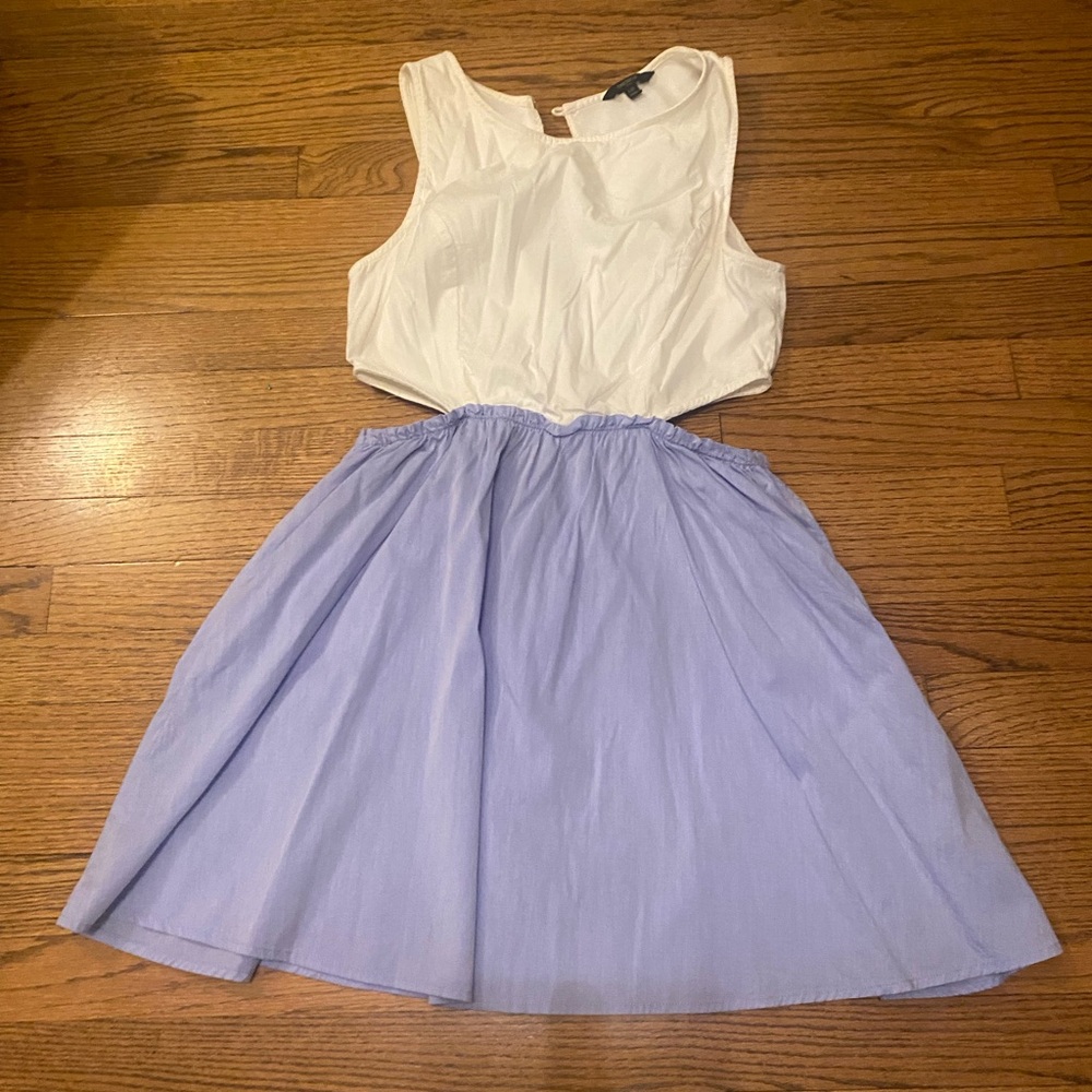 Tresics white and blue flare Dress
